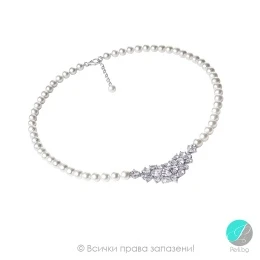 Galina - Перлено колие с Циркони АА 6 - 6.5 мм L182-30-Колиета