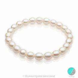 Derby - Перлена ластична гривна А 7 - 8 мм 12868 