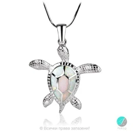 Idella - Сребърна висулка Костенурка с Опал 1479586W