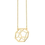 Origami Gold - Сребърно колие Оригами с 24К златно покритие G0109N-G