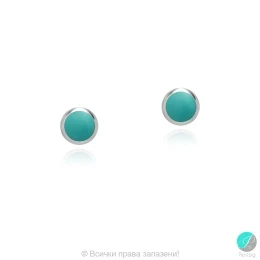 Diane - Сребърни обеци със зелен Тюркоаз 7813235ZT