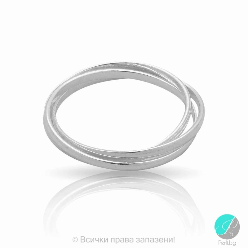 Alayna - Сребърен пръстен тройна халка 70615080-Сребърни бижута