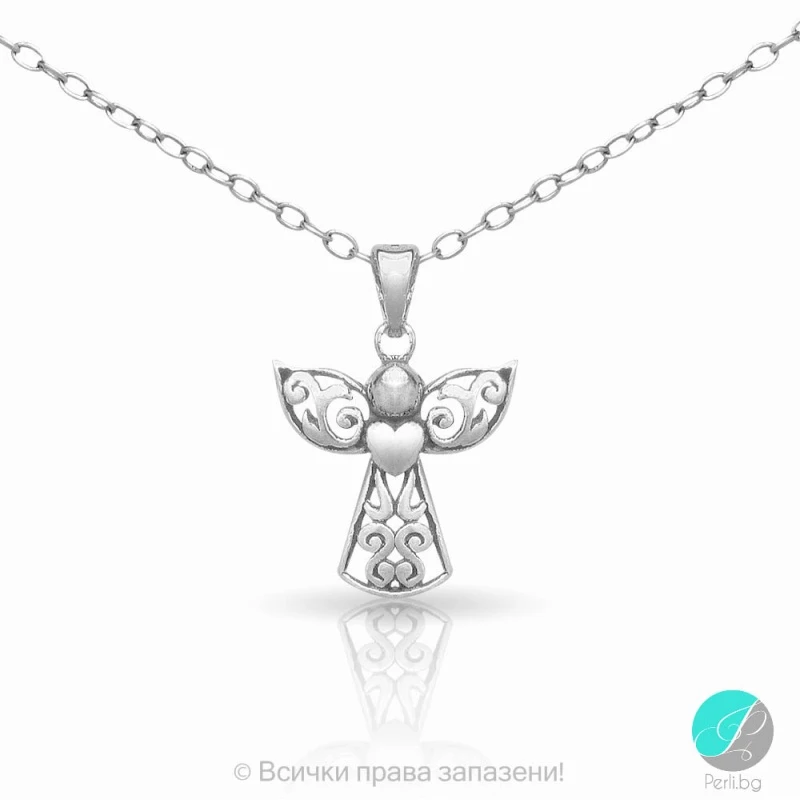 Agatha - Сребърна висулка Ангелче 5470616057-Сребърни бижута