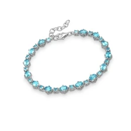 Anelle Sky Blue - Сребърна гривна с естествен небесносин Топаз 11813919bt-Естествени камъни