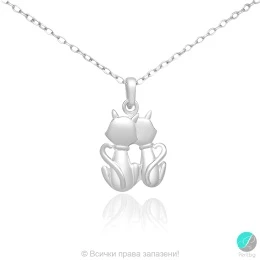 Cats - Сребърна висулка Котета 171063720-Сребърни бижута