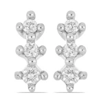Caroliana White - Сребърни обеци с Диаманти 0.06 ct E036937WD-Естествени камъни