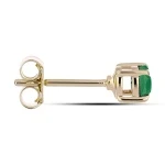 Saraya - Златни Обеци 14K с Естествен Изумруд 0.55 ct E054729E-Естествени камъни