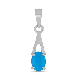 Sylvana - Сребърна висулка с естествен син Етиопски Опал 0.43ct P017066BLOp