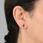 Fiolla Malachite - Сребърни обеци с естествен Малахит 1.54ct E014818Ma-Естествени камъни