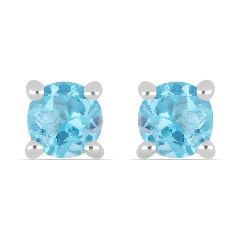 Frieda - Сребърни обеци с естествен Swiss Топаз 0.68 ct E033816Sbt-Естествени камъни