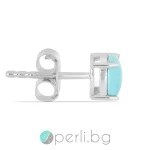 Louie Turquoise - Сребърни обеци с естествен Тюркоаз E014818TQ