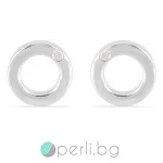 White Diamond - Сребърни обеци с Диамант 0.016 ct E031968WD