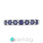 Kasy Blue Sapphire - Сребърен пръстен с естествен Сапфир 1.05 ct R014917S