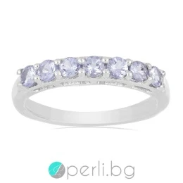 Alaia - Сребърен пръстен с естествен Танзанит 0.84 ct R014917Tz-Естествени камъни
