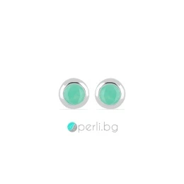 Mindi Emerald - Сребърни обеци с естествен Изумруд 0.93 ct E015015E-Естествени камъни