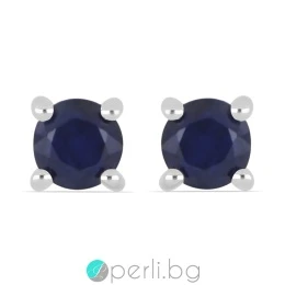 Alian Blue Sapphire - Сребърни обеци с естествен Сапфир 0.71 ct E033816S