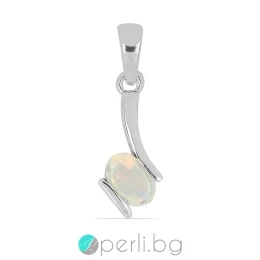 Sitara - Сребърна висулка с естествен Етиопски Опал 0.48 ct P013661Op-Естествени камъни