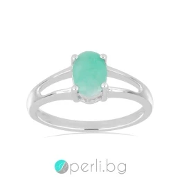 Emerald Angel - Сребърен пръстен с естествен Изумруд 0.67 ct R017066E-Естествени камъни