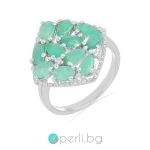 Adria Emerald - Сребърен пръстен с естествен Изумруд 2.25 ct R019969E