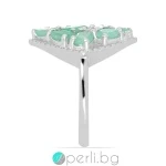 Adria Emerald - Сребърен пръстен с естествен Изумруд 2.25 ct R019969E