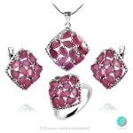 Adalina Ruby Indian - Сребърни обеци с естествен Рубин 6.39 ct E019969R-Естествени камъни
